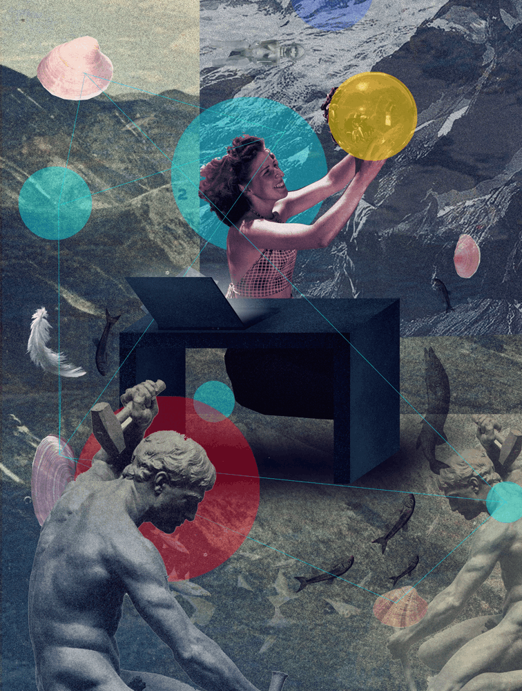 Ilustracja, collage, Rafał Kucharczuk